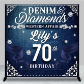 Aperturee - Aperturee Denim And Diamonds Western Custom Birthday Backdrop